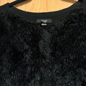 Alfani Black Faux Fur Vest